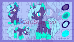 Size: 3500x2000 | Tagged: safe, artist:cattstaycool, oc, adoptable, high res, reference sheet