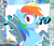 Size: 2063x1779 | Tagged: safe, artist:neoblastonda, rainbow dash, pegasus, pony, g4, female, happy, hasbro, hasbro logo, logo, my little pony logo, solo