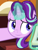 Size: 406x538 | Tagged: safe, edit, edited screencap, editor:twilyisbestpone, screencap, starlight glimmer, pony, unicorn, g4, harvesting memories, my little pony: friendship is forever, chicken coop, cropped, cute, female, glimmerbetes, inverted mouth, magic, magic aura, mare, smiling, solo, sweet apple acres, telekinesis