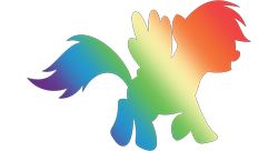 Size: 1973x1070 | Tagged: safe, anonymous artist, rainbow dash, pegasus, pony, g4, rainbow, silhouette, simple background, solo, transparent background