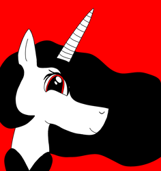 Size: 2340x2480 | Tagged: safe, artist:anythingpony, princess celestia, alicorn, g4, black and red, black and white, digital art, grayscale, green background, high res, ibispaint x, looking at you, monochrome, simple, simple background, smiling, solo