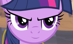 Size: 1184x720 | Tagged: safe, edit, edited screencap, editor:twilyisbestpone, screencap, twilight sparkle, alicorn, pony, g4, season 4, three's a crowd, close-up, cute, discord's pendant, female, inverted mouth, jewelry, mare, narrowed eyes, necklace, smiling, solo, twiabetes, twilight sparkle (alicorn), twilight sparkle is best facemaker