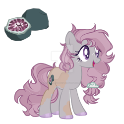 Size: 1280x1280 | Tagged: safe, artist:dimensionalaurasentr, oc, oc only, oc:amethyst fragment, earth pony, pony, base used, deviantart watermark, female, mare, obtrusive watermark, offspring, open mouth, open smile, parent:big macintosh, parent:marble pie, parents:marblemac, simple background, smiling, solo, transparent background, watermark