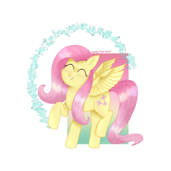 Size: 3200x3200 | Tagged: safe, artist:aasuri-art, fluttershy, pegasus, pony, filli vanilli, g4, cute, dancing, female, happy, high res, mare, shyabetes, simple background, solo, white background