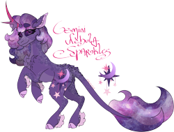 Size: 4847x3665 | Tagged: safe, artist:mrufka69, oc, oc:gemini nebula, pony, augmented horn, cloven hooves, concave belly, female, horn, long tail, mare, simple background, solo, tail, transparent background