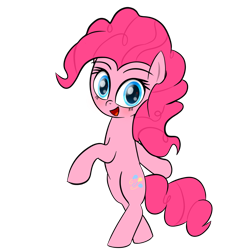 Size: 2048x2048 | Tagged: safe, artist:knife smile, pinkie pie, g4, bipedal, high res, simple background, solo, transparent background