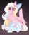 Size: 2480x3000 | Tagged: safe, artist:fenwaru, oc, oc only, oc:bay breeze, pegasus, pony, blushing, bow, chest fluff, clothes, cute, female, getting dressed, gradient background, hair bow, high res, mare, mouth hold, ocbetes, pegasus oc, sitting, socks, solo, sparkly eyes, striped socks, tail, tail bow, underhoof, wingding eyes