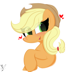Size: 3000x3000 | Tagged: safe, artist:daftramms, applejack, earth pony, pony, g4, cute, fanart, high res, simple background, solo, white background