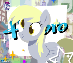 Size: 2063x1779 | Tagged: safe, artist:neoblastonda, derpy hooves, pegasus, pony, g4, derp, female, hasbro, hasbro logo, logo, my little pony logo, solo