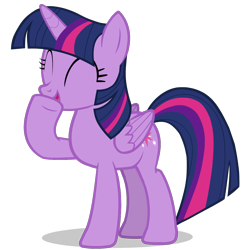 Size: 1046x1086 | Tagged: safe, artist:zslnews, twilight sparkle, alicorn, pony, g4, ^^, cute, eyes closed, female, folded wings, laughing, mare, open mouth, simple background, solo, transparent background, twilight sparkle (alicorn), vector, wings