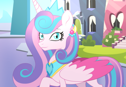 Size: 2335x1608 | Tagged: safe, artist:snowwind69, princess flurry heart, alicorn, pony, g4, crown, crystal empire, female, jewelry, looking at you, mare, older, older flurry heart, peytral, regalia, solo