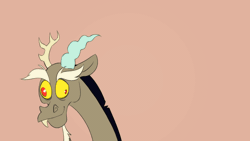 Size: 1200x675 | Tagged: safe, artist:jewellier, discord, draconequus, g4, animated, chipi chipi chapa chapa, dancing, gif, headbob, male, meme, ponified meme, silly, silly face, simple background, solo, wall eyed
