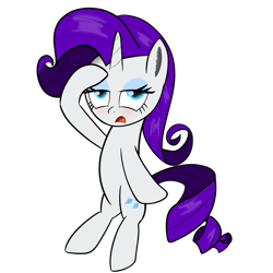 Size: 2048x2048 | Tagged: safe, artist:knife smile, rarity, pony, unicorn, g4, bipedal, female, high res, mare, simple background, solo, transparent background