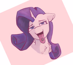Size: 3000x2700 | Tagged: safe, artist:dastrak, rarity, pony, unicorn, g4, acid, chest fluff, drugs, floppy ears, high res, lsd, solo, tongue out