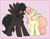 Size: 2800x2200 | Tagged: safe, artist:php193, oc, oc only, oc:soft sonance, oc:stormchaser, pegasus, pony, blushing, bow, cute, duo, female, hair bow, high res, looking at each other, looking at someone, male, simple background, singing, straight, tail, tail bow