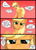 Size: 1280x1761 | Tagged: safe, artist:lennondash, part of a set, applejack, earth pony, pony, series:too close, g4, applejack's hat, close-up, comic, cowboy hat, extreme close-up, eyebrows, female, freckles, hat, lidded eyes, looking at you, mare, open mouth, part of a series, raised eyebrow, red background, simple background, solo, speech bubble, squint, talking to viewer