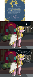 Size: 1280x2934 | Tagged: safe, artist:jillspencil, oc, oc:questrapolia, pony, unicorn, ask-questrapolia, dress, female, mare, solo