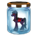 Size: 1400x1400 | Tagged: safe, pony, glowing, glowing eyes, jar, lewd container meme, ponified, shadowmere, simple background, skyrim, solo, the elder scrolls, transparent background