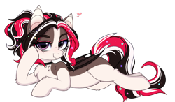 Size: 4500x2624 | Tagged: safe, artist:pesty_skillengton, oc, oc only, oc:jenny mayer, bat pony, pony, choker, cute, female, heart, mare, simple background, solo, transparent background, wings