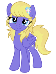 Size: 3768x5024 | Tagged: safe, artist:sjart117, derpibooru exclusive, oc, oc only, oc:universae, pegasus, pony, 2024 community collab, derpibooru community collaboration, female, hairpin, looking at you, mare, simple background, smiling, solo, transparent background, wings