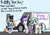 Size: 3198x2229 | Tagged: safe, artist:dafid25, coco pommel, copper top, rarity, spike, dragon, earth pony, pony, unicorn, g4, cantonese, clothes, high res, notepad, parking meter, parking ticket, police officer, police uniform, rarity is not amused, simple background, unamused, van