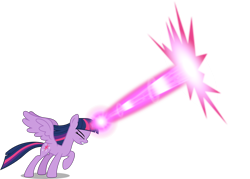 Size: 8000x5718 | Tagged: safe, artist:fruft, twilight sparkle, alicorn, pony, g4, shadow play, blast, eyes closed, female, magic, magic beam, magic blast, mare, raised hoof, simple background, solo, spread wings, transparent background, twilight sparkle (alicorn), vector, wings