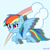 Size: 2210x2196 | Tagged: safe, artist:pelinstwinkle, rainbow dash, g4