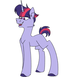 Size: 1080x1200 | Tagged: safe, artist:fuckomcfuck, oc, oc only, oc:velvet zap, pony, unicorn, horn, magical lesbian spawn, offspring, parent:rainbow dash, parent:twilight sparkle, parents:twidash, simple background, solo, transparent background