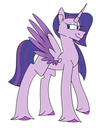 Size: 1080x1300 | Tagged: safe, artist:fuckomcfuck, oc, oc only, oc:amethyst spark, alicorn, pony, magical lesbian spawn, offspring, parent:rarity, parent:twilight sparkle, parents:rarilight, simple background, solo, transparent background