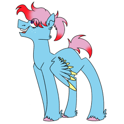 Size: 1080x1080 | Tagged: safe, artist:fuckomcfuck, oc, oc only, oc:thunder fly, pegasus, pony, freckles, magical lesbian spawn, offspring, parent:fluttershy, parent:rainbow dash, parents:flutterdash, simple background, solo, transparent background