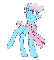 Size: 1080x1200 | Tagged: safe, artist:fuckomcfuck, oc, oc only, oc:berry blitz, earth pony, pony, clothes, magical lesbian spawn, offspring, parent:pinkie pie, parent:rainbow dash, parents:pinkiedash, scarf, simple background, solo, transparent background