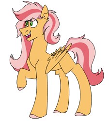 Size: 1080x1200 | Tagged: safe, artist:fuckomcfuck, oc, oc only, oc:rosemary, pegasus, pony, magical lesbian spawn, offspring, parent:applejack, parent:fluttershy, parents:appleshy, simple background, solo, transparent background