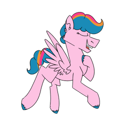 Size: 1080x1080 | Tagged: safe, artist:fuckomcfuck, oc, oc only, oc:sugar rush, pegasus, pony, magical lesbian spawn, offspring, parent:pinkie pie, parent:rainbow dash, parents:pinkiedash, simple background, solo, transparent background