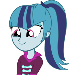 Size: 1024x1036 | Tagged: safe, artist:mirai-digi, sonata dusk, equestria girls, g4, cute, female, happy, simple background, solo, sonatabetes, transparent background