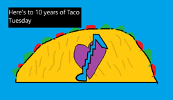 Size: 1027x594 | Tagged: safe, artist:angrybrony, sonata dusk, human, rainbow rocks 10th anniversary, equestria girls, g4, food, no pony, sonataco, taco, taco tuesday, that siren sure does love tacos