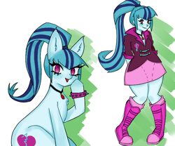 Size: 600x500 | Tagged: safe, artist:seikis, sonata dusk, human, pony, rainbow rocks 10th anniversary, equestria girls, g4, my little pony equestria girls: rainbow rocks, pigeon toed