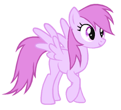 Size: 649x592 | Tagged: safe, alternate version, artist:vickypony689, edit, cheery, pegasus, pony, g4, adult blank flank, blank flank, cheerybetes, cute, female, looking at you, mare, older, older cheery, raised hoof, simple background, solo, white background