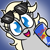 Size: 500x500 | Tagged: safe, artist:jargon scott, oc, oc only, oc:vaporub, earth pony, pony, drink, energy drink, female, hi anon, mare, meme, no pupils, red bull, solo, sunglasses