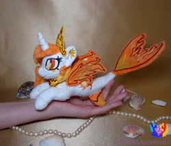 Size: 1502x1280 | Tagged: safe, artist:1stastrastudio, daybreaker, princess celestia, seapony (g4), irl, jewelry, necklace, pearl necklace, photo, seaponified, seapony celestia, solo, species swap