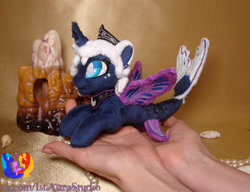 Size: 1666x1280 | Tagged: safe, artist:1stastrastudio, princess luna, seapony (g4), g4, irl, photo, plushie, seaponified, seapony luna, solo, species swap