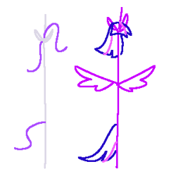 Size: 300x300 | Tagged: safe, rarity, twilight sparkle, alicorn, unicorn, g4, 1000 hours in ms paint, duo, horn, quality, simple background, sketch, stick, twilight sparkle (alicorn), white background