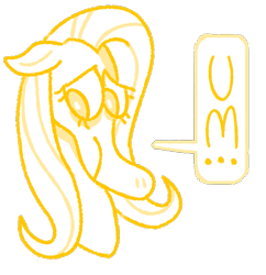 Size: 949x981 | Tagged: safe, artist:smippers, fluttershy, pegasus, pony, g4, 2019, bust, limited palette, long muzzle, looking down, old art, portrait, simple background, solo, transparent background, um