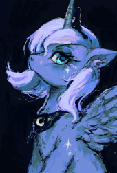 Size: 1391x2048 | Tagged: safe, artist:4rceus, princess luna, alicorn, pony, g4, female, s1 luna, solo