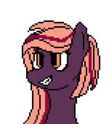 Size: 450x510 | Tagged: safe, artist:nukepony360, oc, oc only, oc:cherry sunset, earth pony, artfight, bust, digital art, female, mare, pixel art, portrait, simple background, solo, transparent background