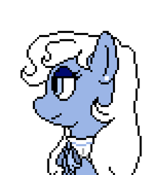 Size: 450x510 | Tagged: safe, artist:nukepony360, oc, oc only, oc:dainty doily, earth pony, pony, artfight, bust, digital art, female, mare, pixel art, portrait, simple background, solo, transparent background