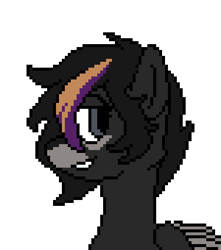 Size: 450x510 | Tagged: safe, artist:nukepony360, oc, oc only, oc:hallowseve, pegasus, pony, artfight, bust, digital art, female, mare, pixel art, portrait, simple background, solo, transparent background