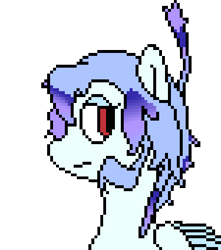 Size: 450x510 | Tagged: safe, artist:nukepony360, oc, oc only, oc:holo foam, pegasus, pony, artfight, bust, digital art, female, mare, pixel art, portrait, simple background, solo, transparent background