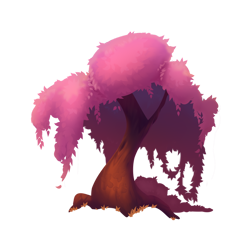 Size: 1000x1000 | Tagged: safe, artist:taneysha, fluttershy, collaboration:bestiary of fluttershy, g4, collaboration, dendrification, fluttertree, inanimate tf, leafing the dream, simple background, solo, transparent background, tree