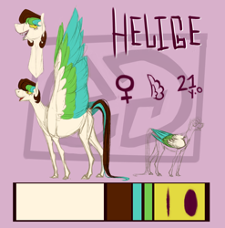 Size: 1480x1500 | Tagged: safe, artist:eugenchen, oc, oc only, oc:helige, pegasus, pony, female, mare, reference sheet, solo, spread wings, wings