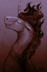 Size: 1024x1582 | Tagged: safe, artist:eugenchen, king sombra, pony, unicorn, g4, curved horn, fangs, horn, male, stallion